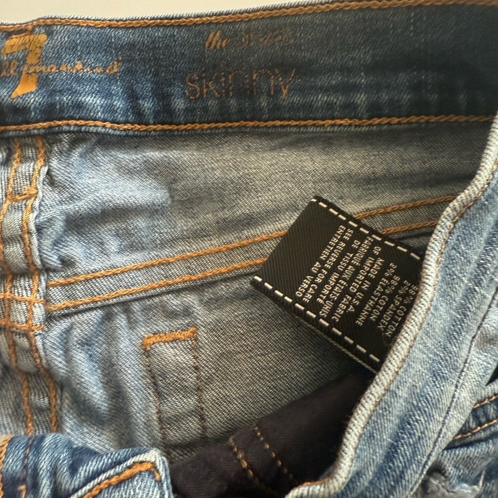 7 For All Mankind Distressed Skinny Jeans - Picture 7 of 7